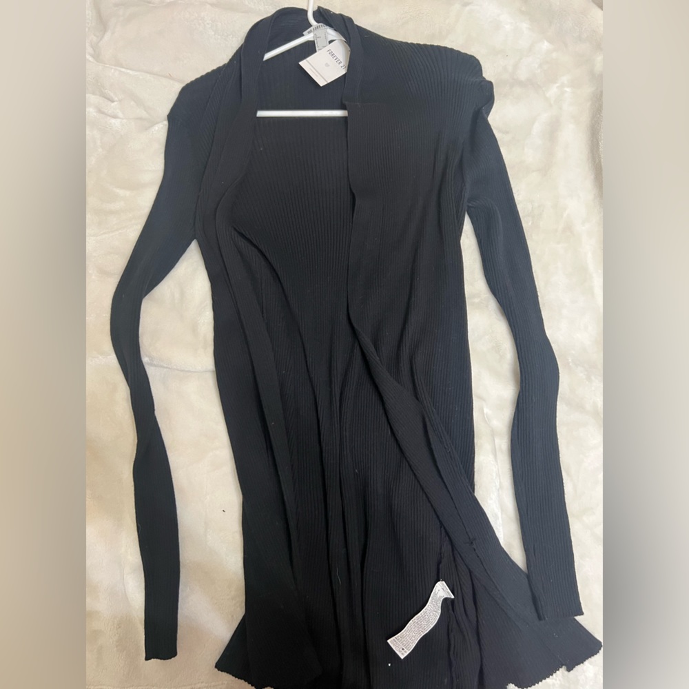 Black cardigan